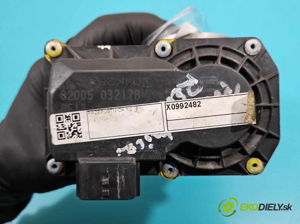 Renault Clio II 1998-2012 1,2.0 16V 75 HP manual 55 kW 1149 cm3 5- klapka 8200503217B (Škrtiaca klapka)