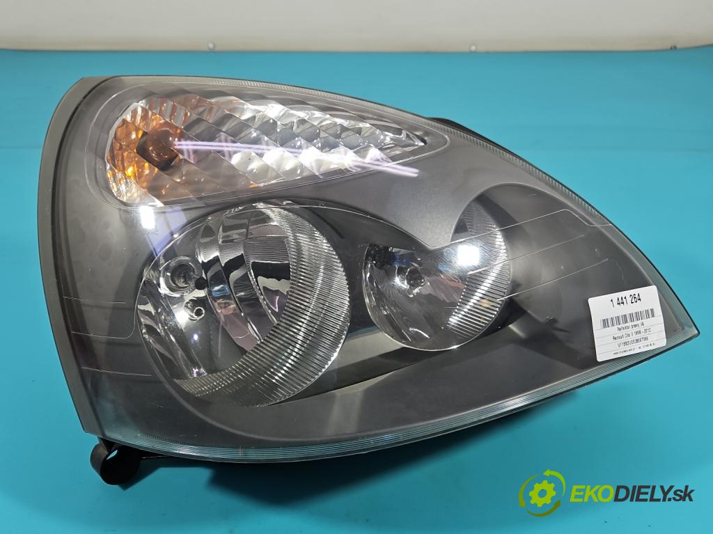 Renault Clio II 1998-2012 1,2.0 16V 75 HP manual 55 kW 1149 cm3 5- Reflektor: pravý  (Svetlo predné pravé)