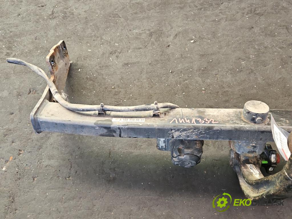 Mercedes A W168 1997-2004 1.6 102 hp manual 75 kW 1598 cm3 5- oko tažné A1683100037 (Tažná zařízení)