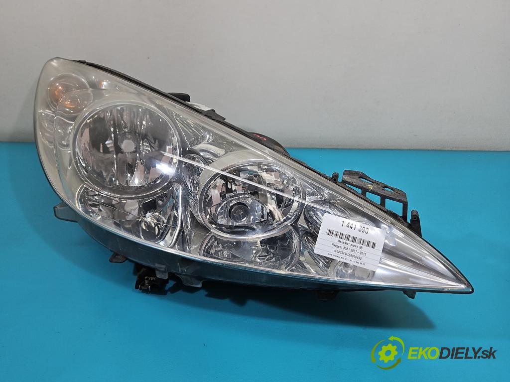 Peugeot 308 I 2007-2013 1.6 16V 120 HP manual 88 kW 1598 cm3 5- Reflektor: pravý 9656162480 (Svetlo predné pravé)