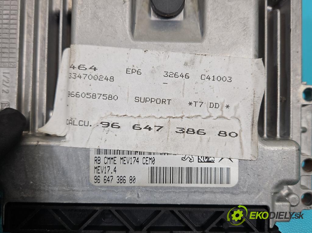 Peugeot 308 I 2007-2013 1.6 16V 120 HP manual 88 kW 1598 cm3 5- riadiaca jednotka motora 9664738680