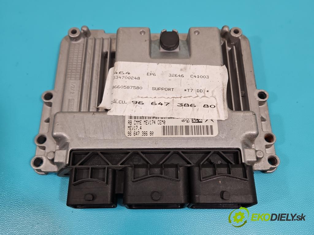 Peugeot 308 I 2007-2013 1.6 16V 120 HP manual 88 kW 1598 cm3 5- riadiaca jednotka motora 9664738680