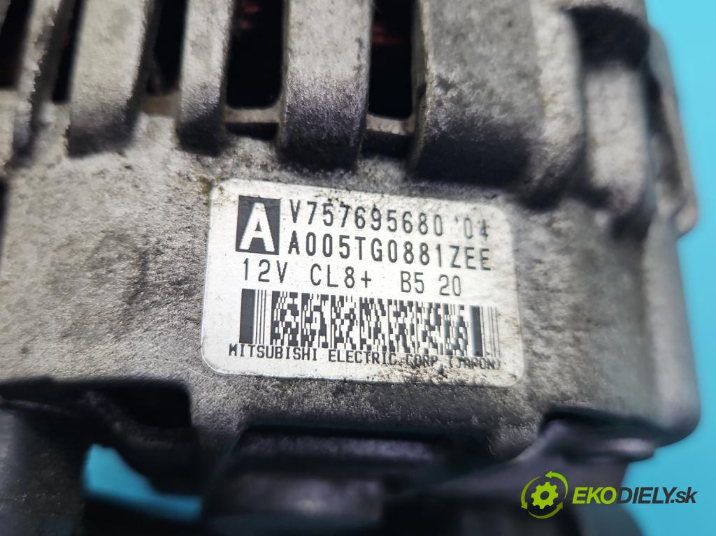 Peugeot 308 I 2007-2013 1.6 16V 120 HP manual 88 kW 1598 cm3 5- Alternator A005TG0881ZEE (Alternátor)