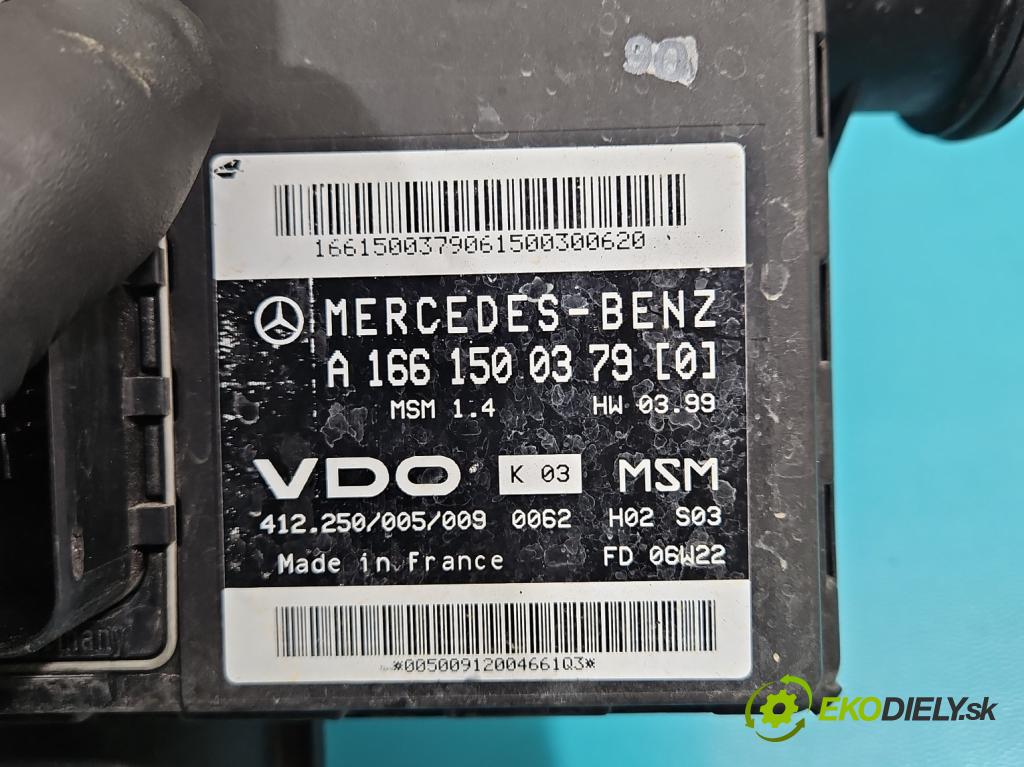 Mercedes A W168 1997-2004 1.4 82 HP manual 60 kW 1397 cm3 5- riadiaca jednotka motora A1661500379