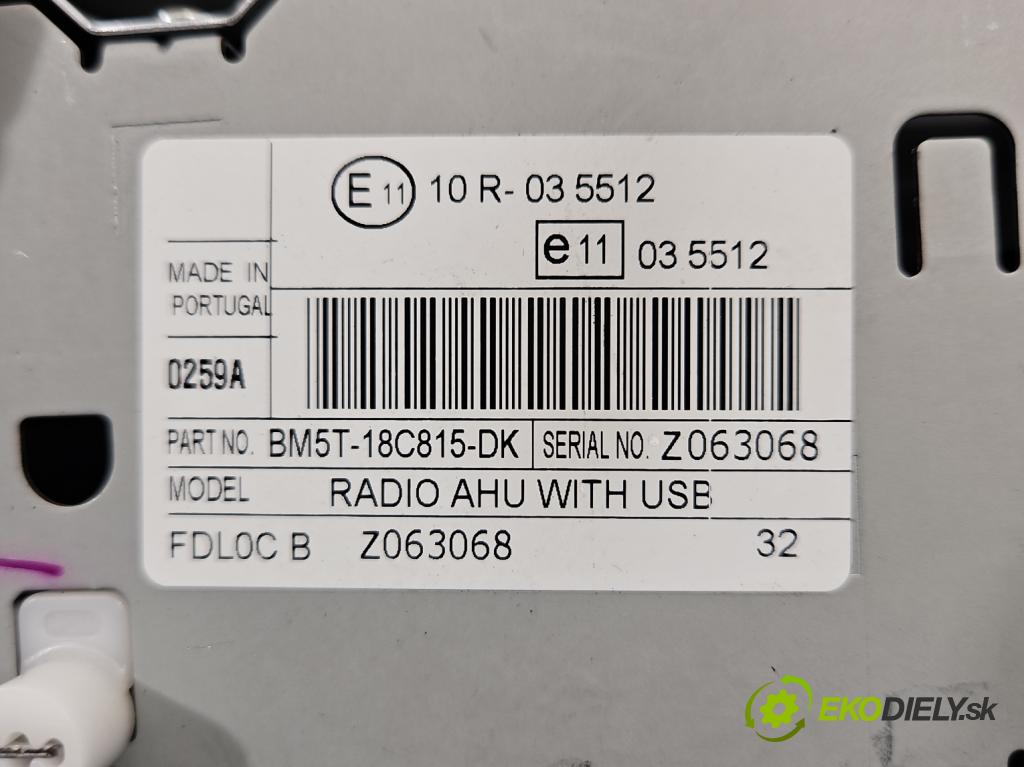 Ford Focus Mk3 2010-2018 1.0 ECOBOOST: 101 HP manual 74 kW 998 cm3 5- Radio originál BM5T-18C815-DK