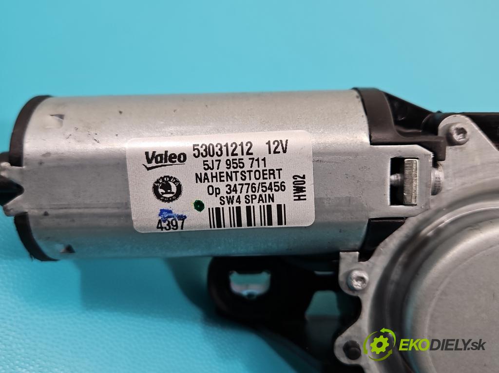 Skoda Fabia II 2007-2014 1.2 6V 60 hp manual 44 kW 1198 cm3 5- motor stěrače zadní 5J7955711
