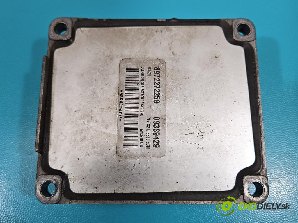 Opel Corsa C 2000-2006 1.7 dti 75 HP manual 55 kW 1686 cm3 5- riadiaca jednotka motora 09389429
