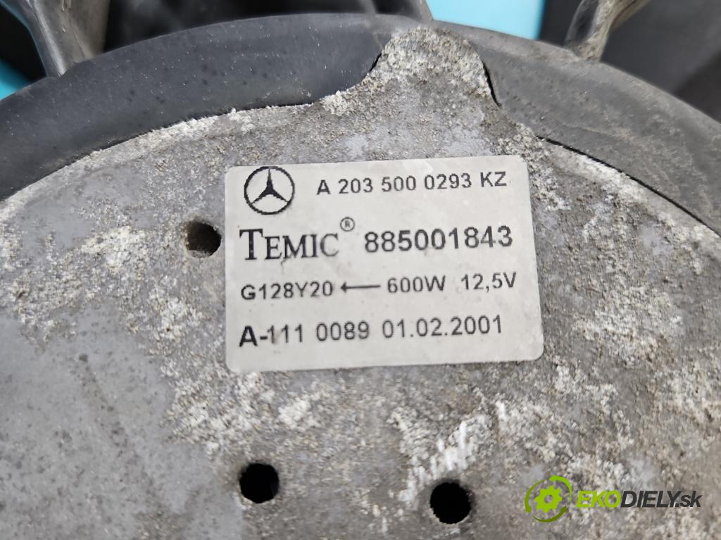 Mercedes C W203 2000-2007 2.0 kompressor 163 HP manual 120 kW 1998 cm3 4- Ventilátor chladiča A2035000293