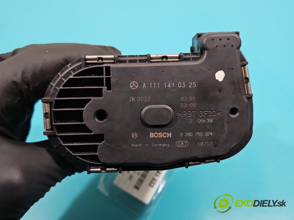 Mercedes C W203 2000-2007 2.0 kompressor 163 HP manual 120 kW 1998 cm3 4- klapka A1111410325 (Škrtiaca klapka)