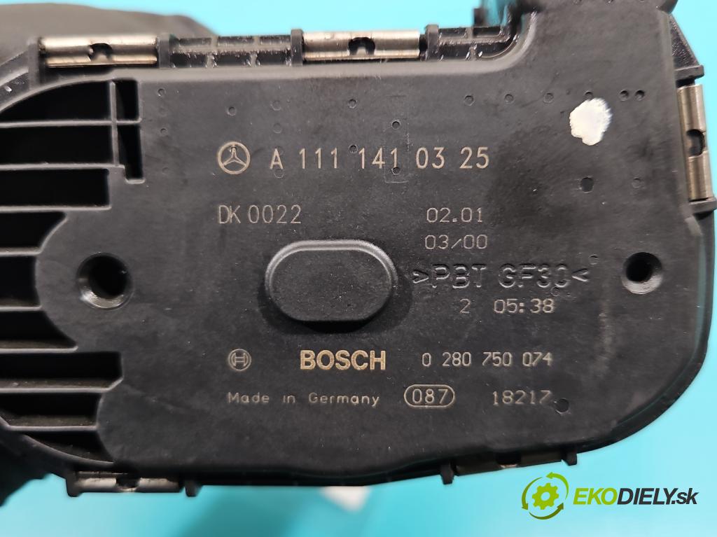 Mercedes C W203 2000-2007 2.0 kompressor 163 HP manual 120 kW 1998 cm3 4- klapka A1111410325 (Škrtiaca klapka)