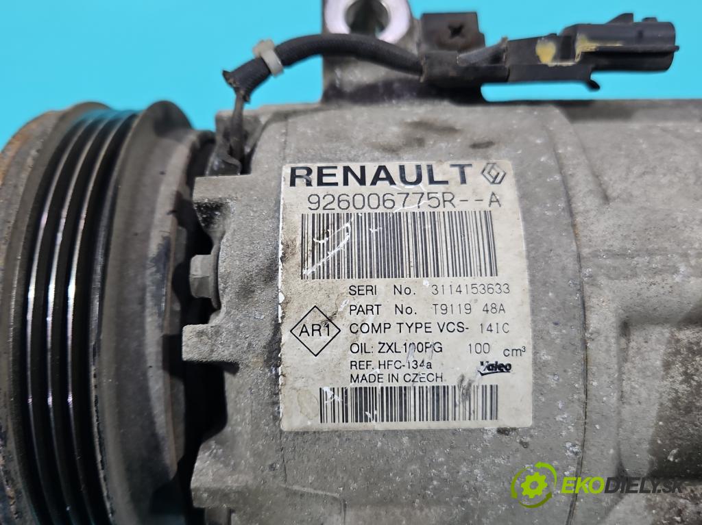 Dacia Sandero II 2012-2020 1.1 16V 75 HP manual 55 kW 1149 cm3 5- Kompresor: klimatizácie 926006775R-A (Kompresor klimatizácie)