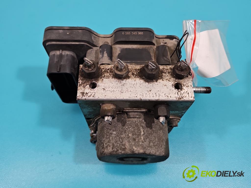 Dacia Sandero II 2012-2020 1.1 16V 75 HP manual 55 kW 1149 cm3 5- čerpadlo abs 476608644R (Pumpa ABS)