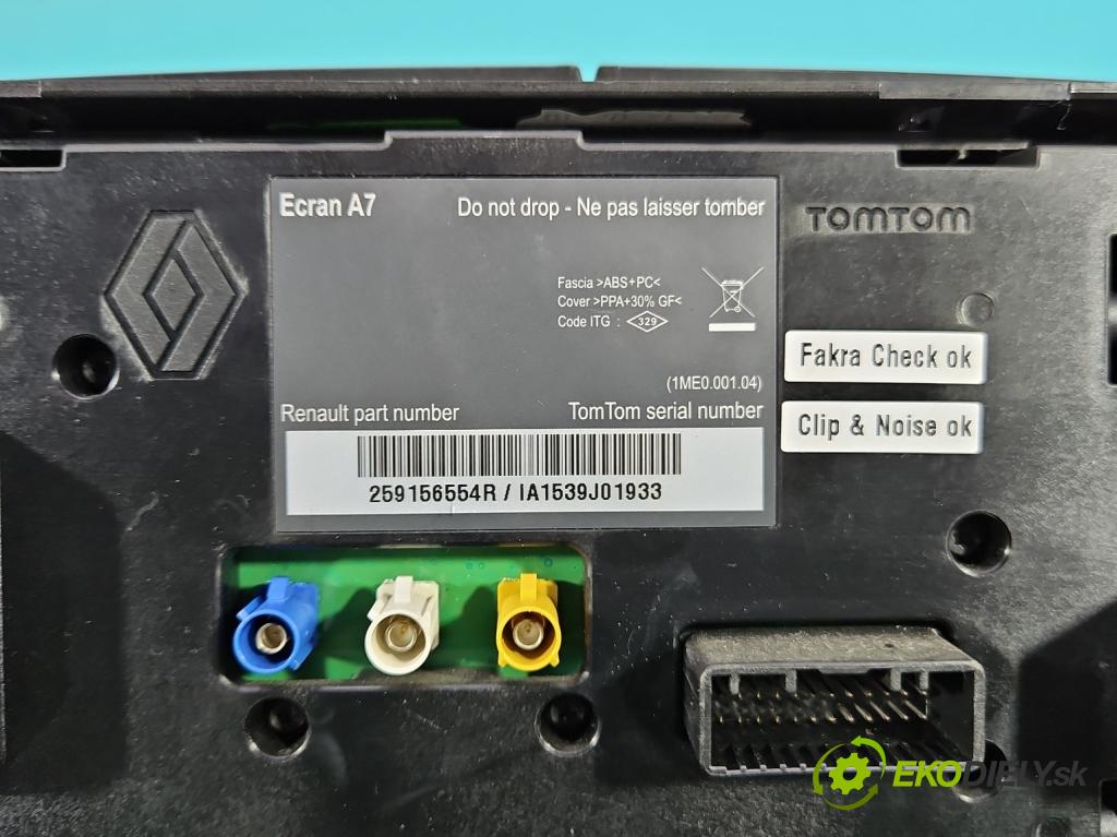 Renault Megane III 2008-2016 2.0 16V 140 HP automatic 103 kW 1997 cm3 5- Zobrazit: 259156554R (Prístrojová doska, displej)