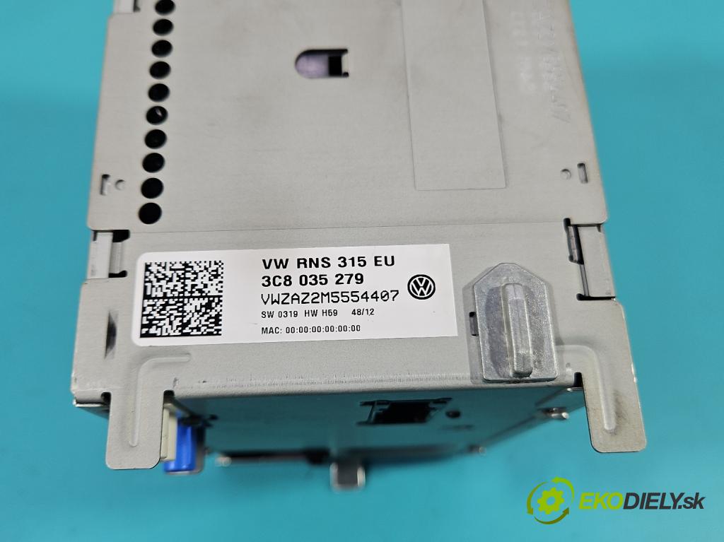 Vw Passat B7 2010-2014 2.0 tdi CFF 140 HP manual 103 kW 1968 cm3 5- Radio originál 3C8035279