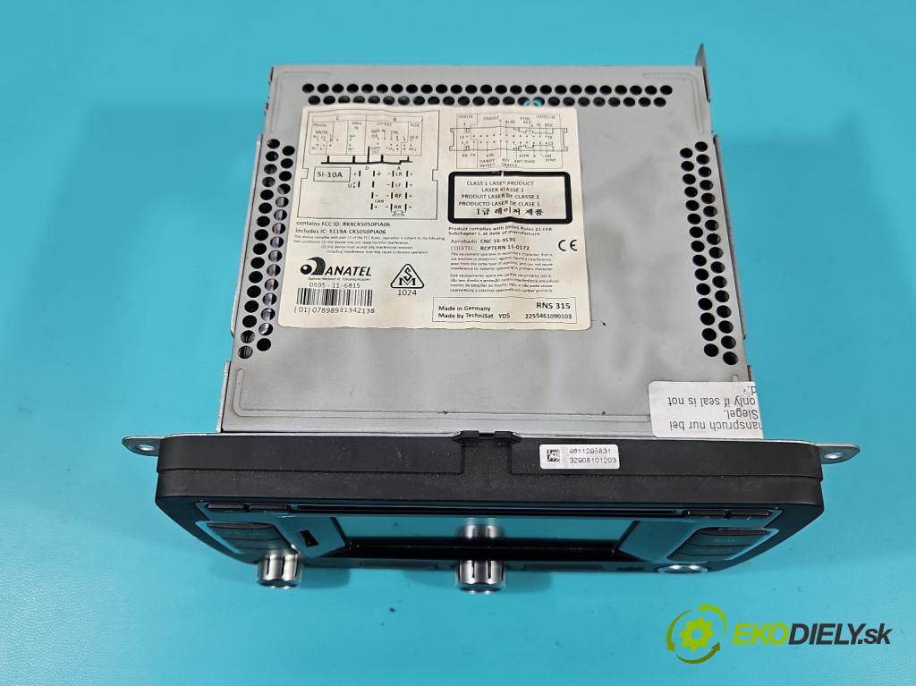 Vw Passat B7 2010-2014 2.0 tdi CFF 140 HP manual 103 kW 1968 cm3 5- Radio originál 3C8035279