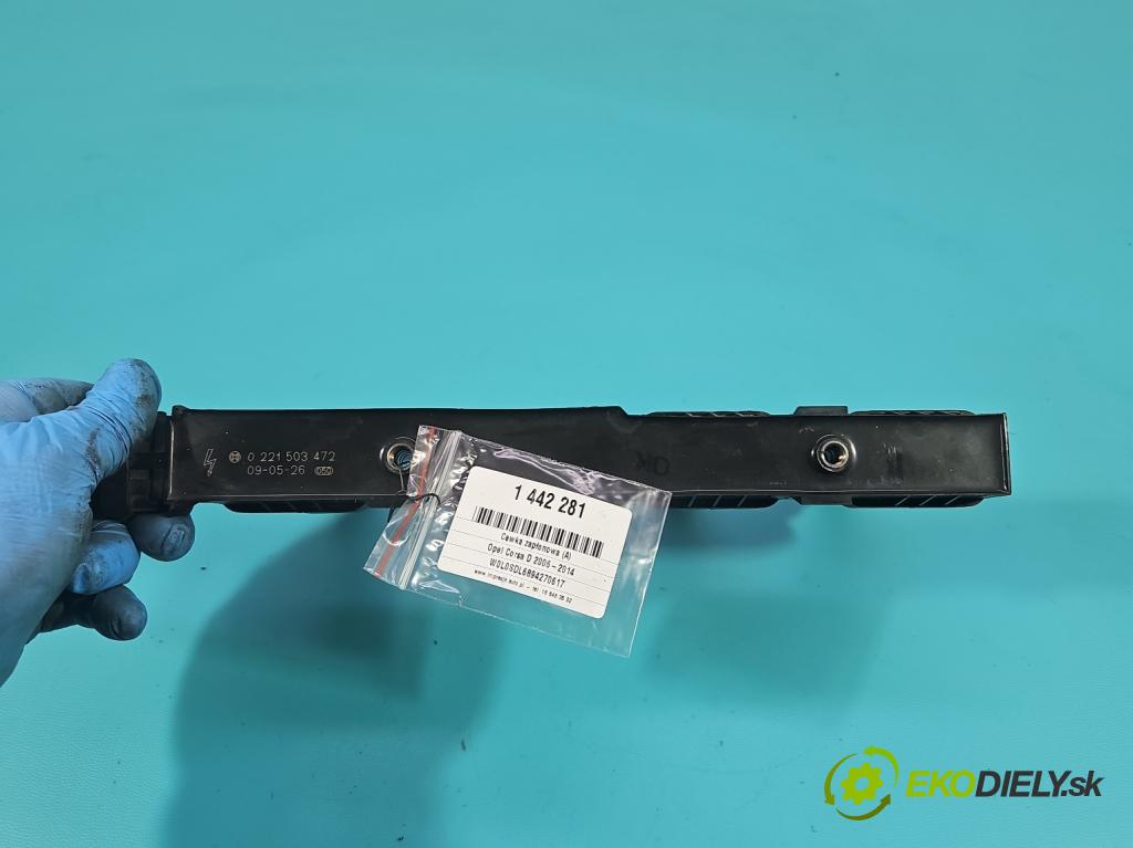 Opel Corsa D 2006-2014 1.2 16V 80 HP manual 59 kW 1229 cm3 5- cievka zapaľovacia 0221503472 (Zapaľovacia cievka)