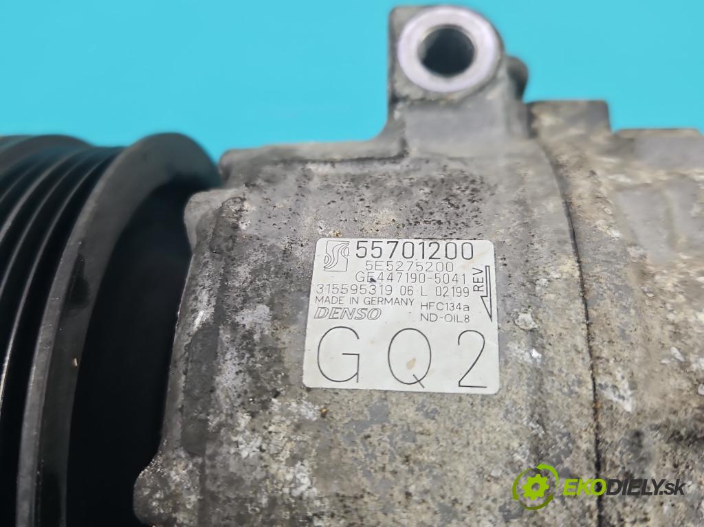 Opel Corsa D 2006-2014 1.2 16V 80 HP manual 59 kW 1229 cm3 5- Kompresor: klimatizácie 55701200 (Kompresor klimatizácie)