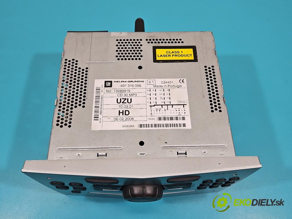 Opel Corsa D 2006-2014 1.2 16V 80 HP manual 59 kW 1229 cm3 5- Radio originál 13289919