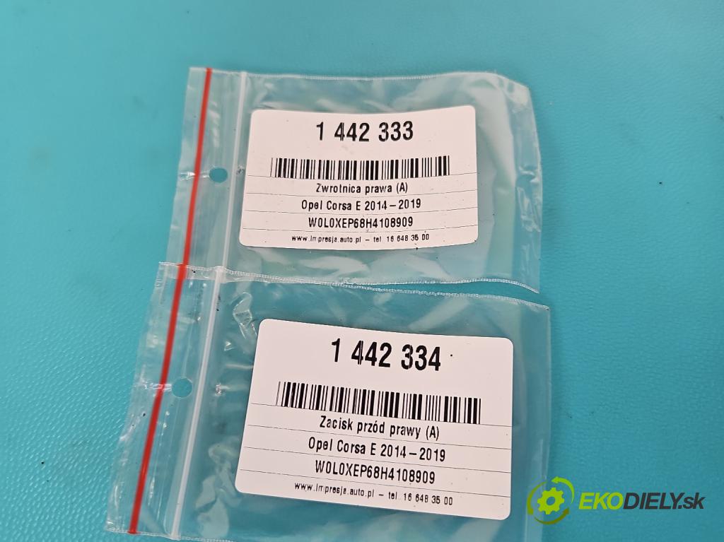 Opel Corsa E 2014-2019 1.4 16V 90 HP manual 66 kW 1398 cm3 5- brzdič predné pravý  (Ostatné)