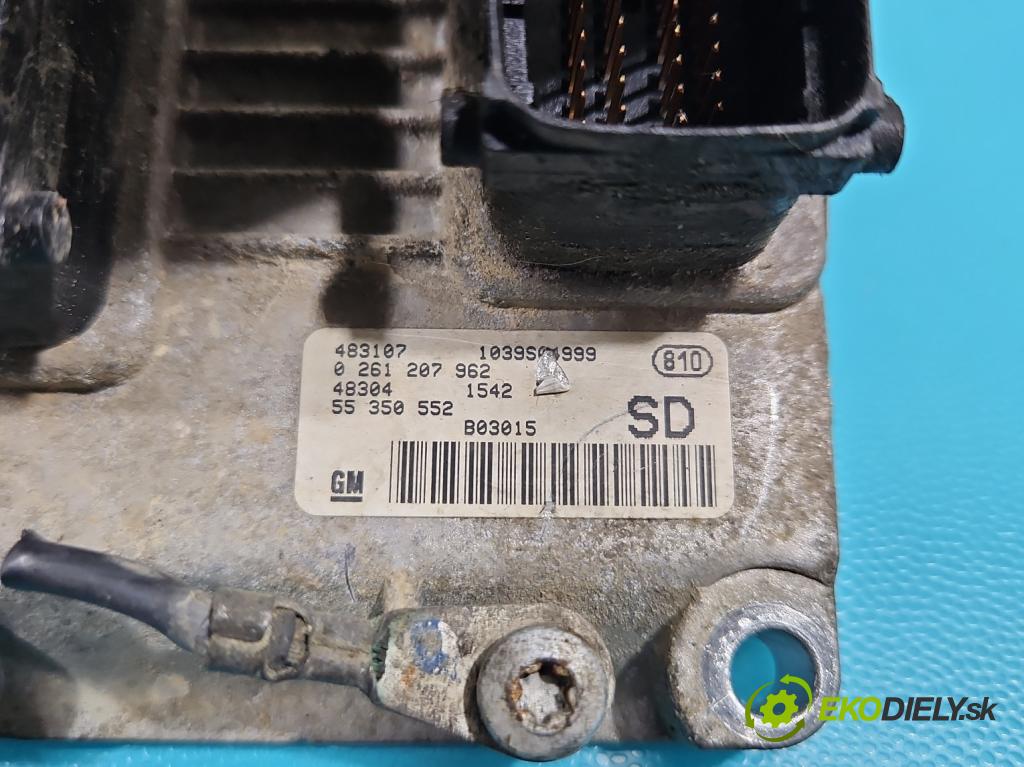 Opel Corsa C 2000-2006 1.2 16V 75 HP manual 55 kW 1199 cm3 5- riadiaca jednotka motora 55350552