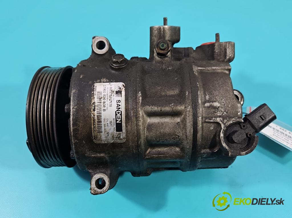 Vw Golf VI 2008-2013 1.6 tdi 105 HP manual 77 kW 1598 cm3 5- Kompresor: klimatizácie 1K0820808B (Kompresor klimatizácie)
