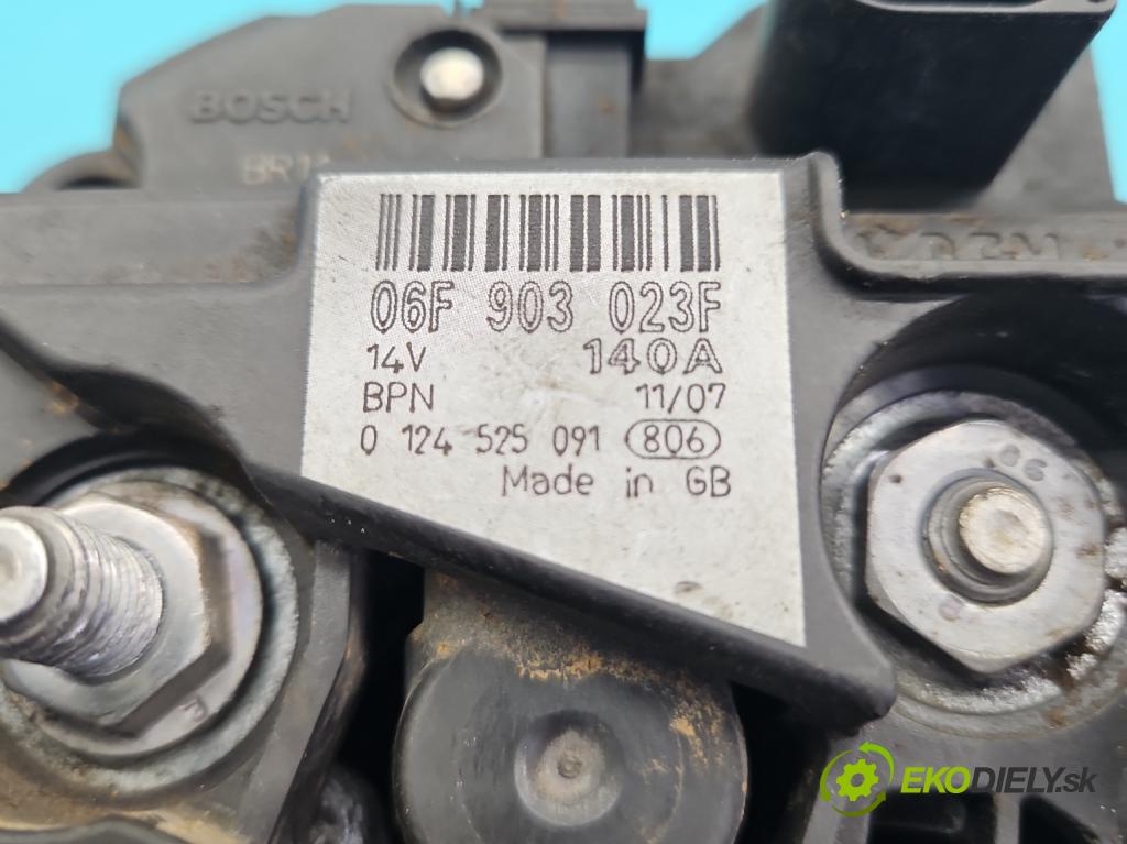 Vw Golf VI 2008-2013 1.6 tdi 105 HP manual 77 kW 1598 cm3 5- Alternator 06F903023F (Alternátor)