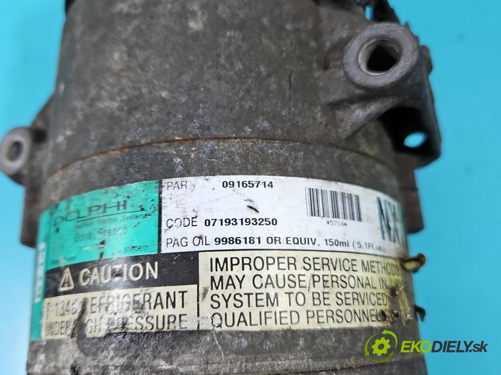Opel Astra II 1998-2009 2.0 OPC 160 HP manual 118 kW 1998 cm3 3- Kompresor: klimatizácie 09165714 (Kompresor klimatizácie)