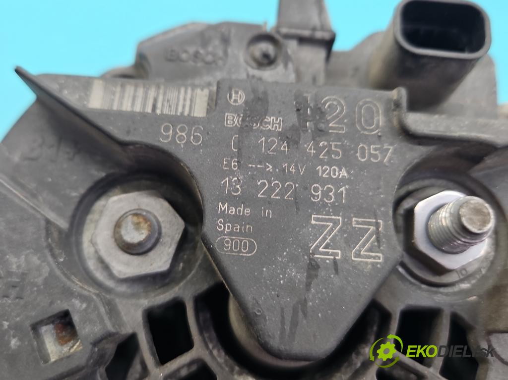 Opel Corsa D 2006-2014 1.2 16V 80 HP manual 59 kW 1229 cm3 5- Alternator 0124425057 (Alternátor)