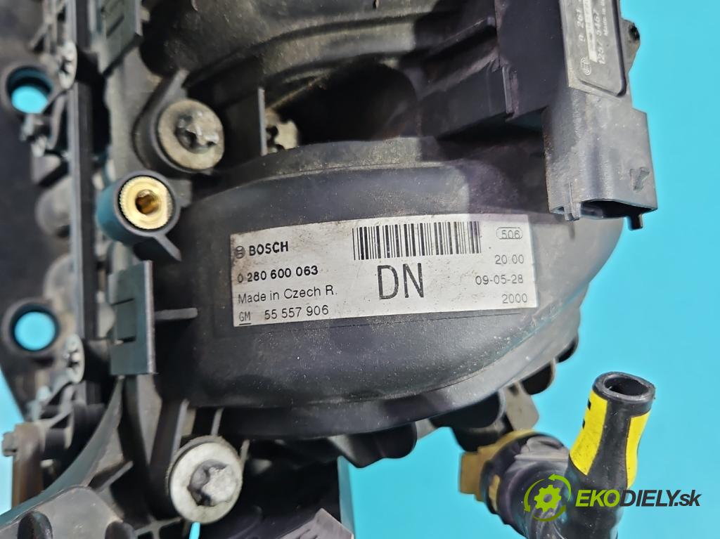 Opel Corsa D 2006-2014 1.2 16V 80 HP manual 59 kW 1229 cm3 5- zvod nasávací 0280600063 (Sacie potrubie)