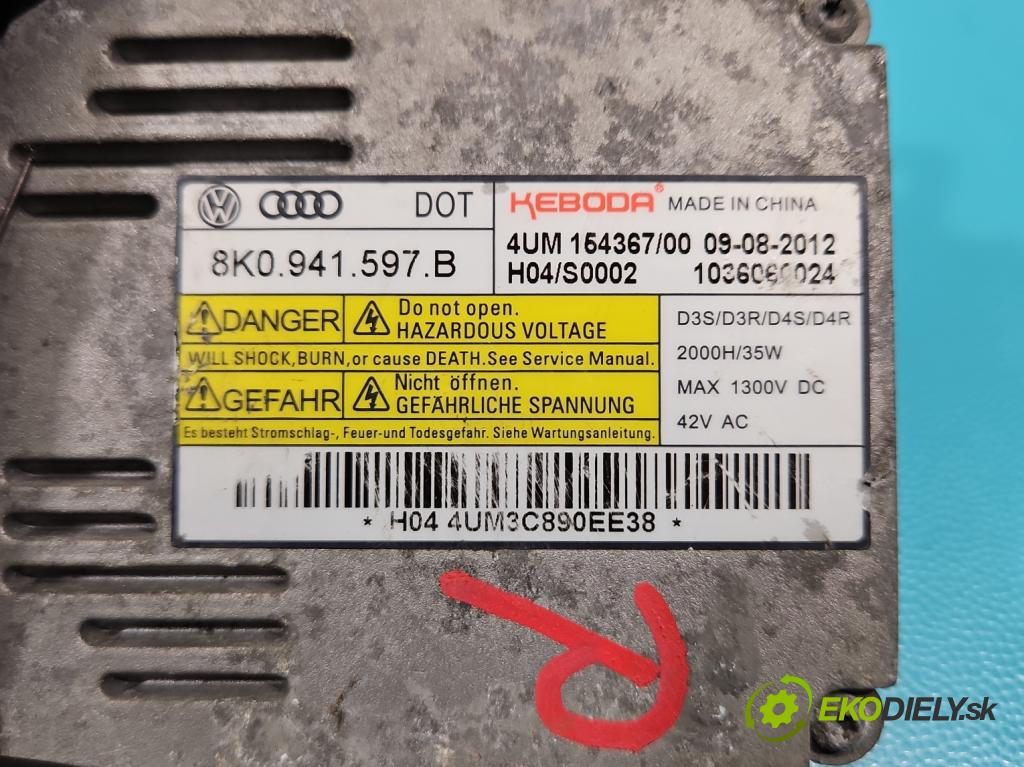 Vw Passat B7 2010-2014 2.0 tdi 140 HP manual 103 kW 1968 cm3 5- střídač: xenon 8K0941597B (Riadiaca jednotka xenónu)