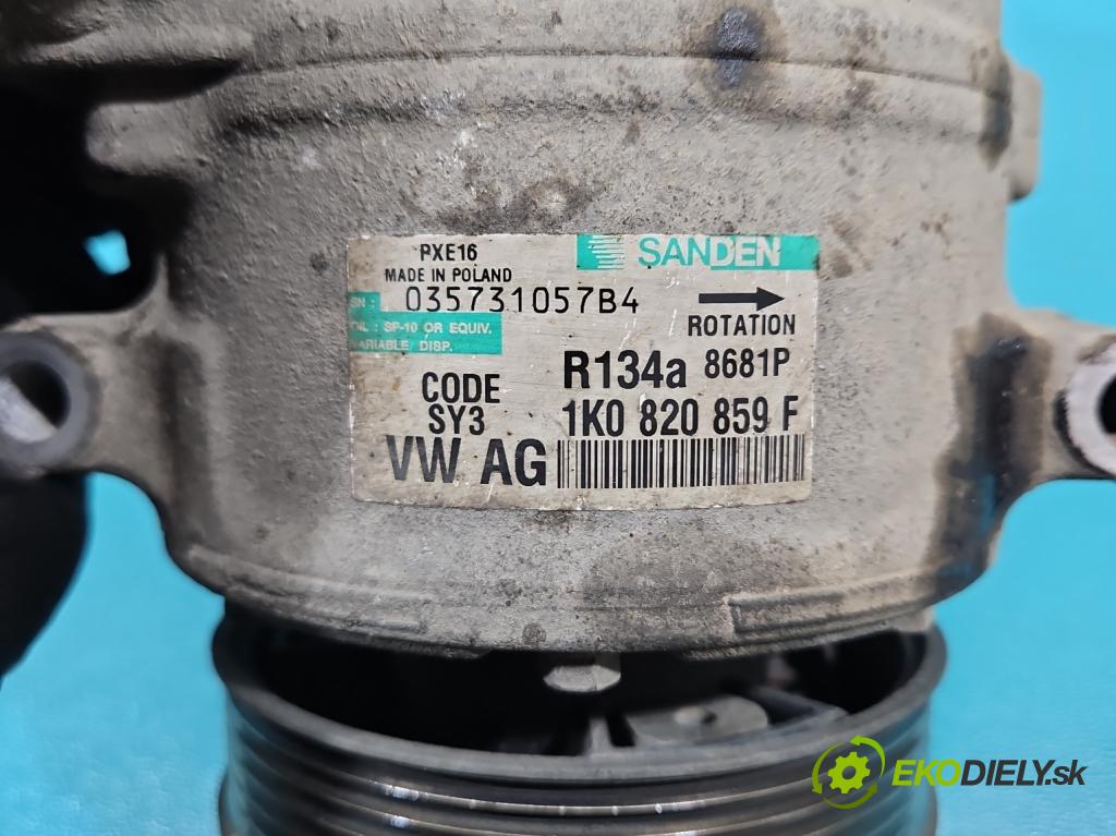 Skoda Octavia II 2004-2013 1.9 tdi 105 HP manual 77 kW 1896 cm3 5- Kompresor: klimatizácie 1K0820859F (Kompresor klimatizácie)
