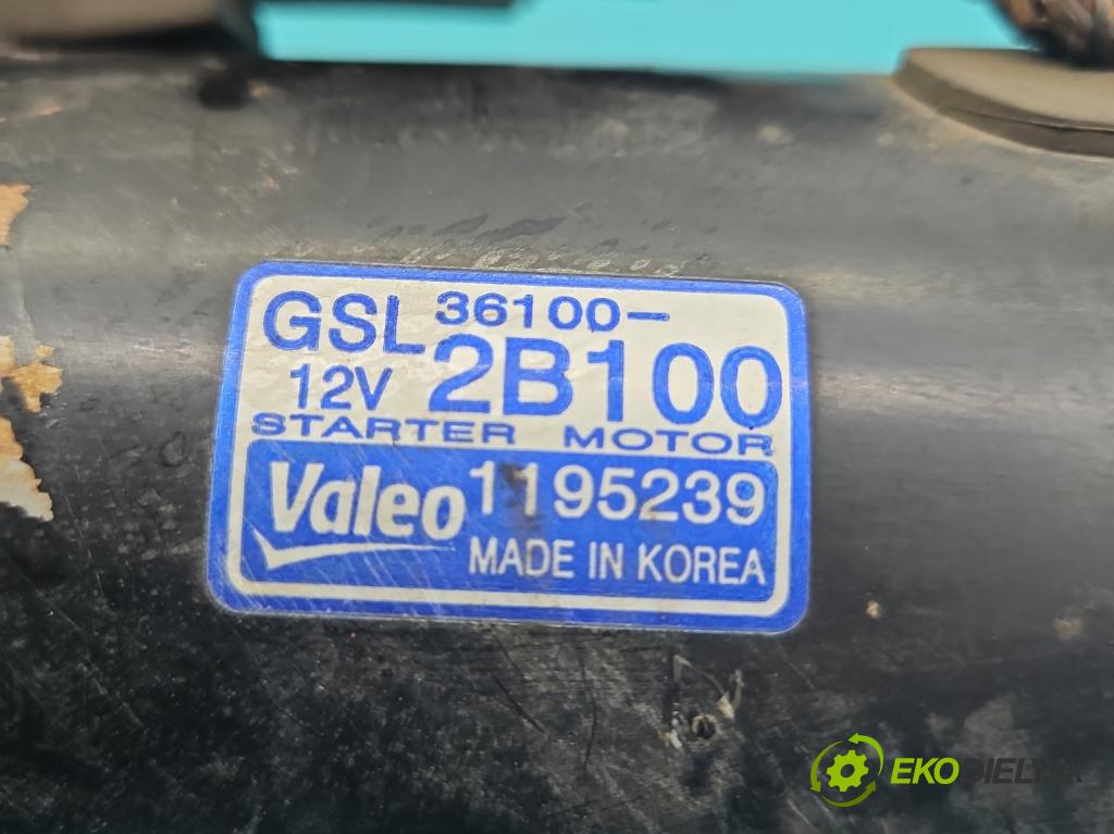 Kia Soul I 2008-2013 1.6 16V 126 HP manual 92,7 kW 1591 cm3 5- štartér 36100-2B100 (Štartér)