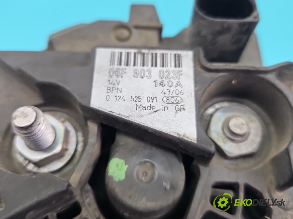 Seat Leon II 2005-2012 1.6 SR 102 HP manual 75 kW 1595 cm3 5- Alternator 06F903023F (Alternátor)