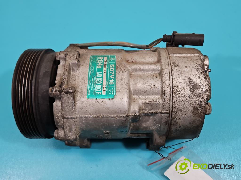 Seat Leon I 1999-2005 1.8 20V 125 HP manual 92 kW 1781 cm3 5- Kompresor: klimatizácie 1J0820803F (Kompresor klimatizácie)