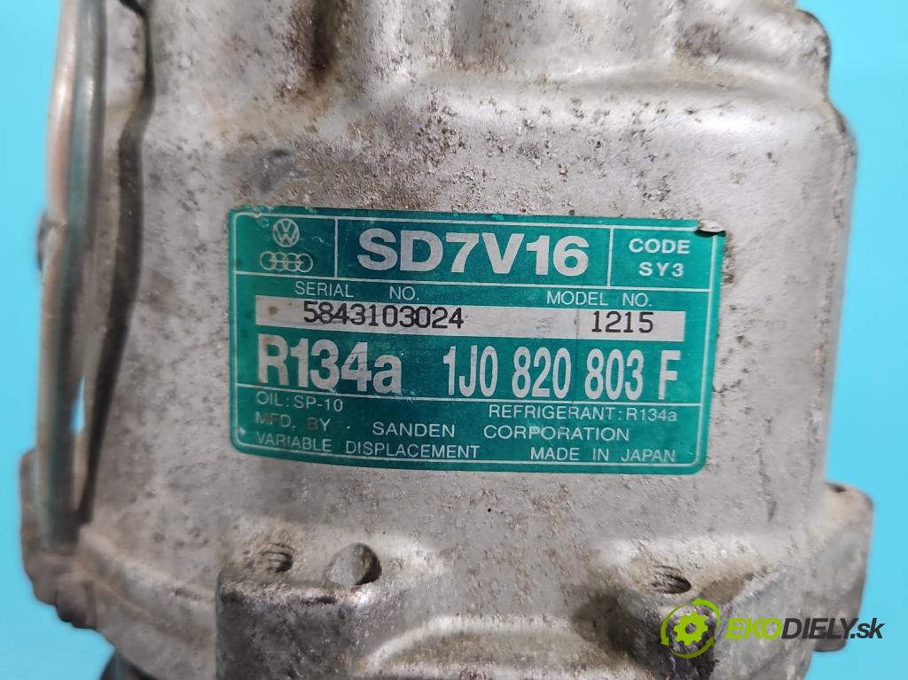 Seat Leon I 1999-2005 1.8 20V 125 HP manual 92 kW 1781 cm3 5- Kompresor: klimatizácie 1J0820803F (Kompresor klimatizácie)