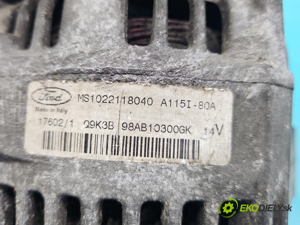 Ford Focus Mk1 1998-2004 1.6 16V 101 HP manual 74 kW 1596 cm3 5- Alternator 98AB10300GK (Alternátor)