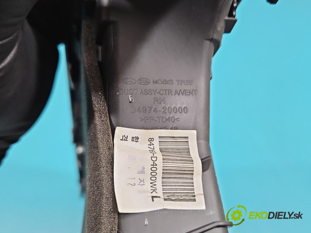 Kia Optima IV 2015-2020 1.7 crdi 141 HP automatic 104 kW 1685 cm3 5- Mřížka: kúrenia stredová 4974-20000 (Mriežka kúrenia (fukár))