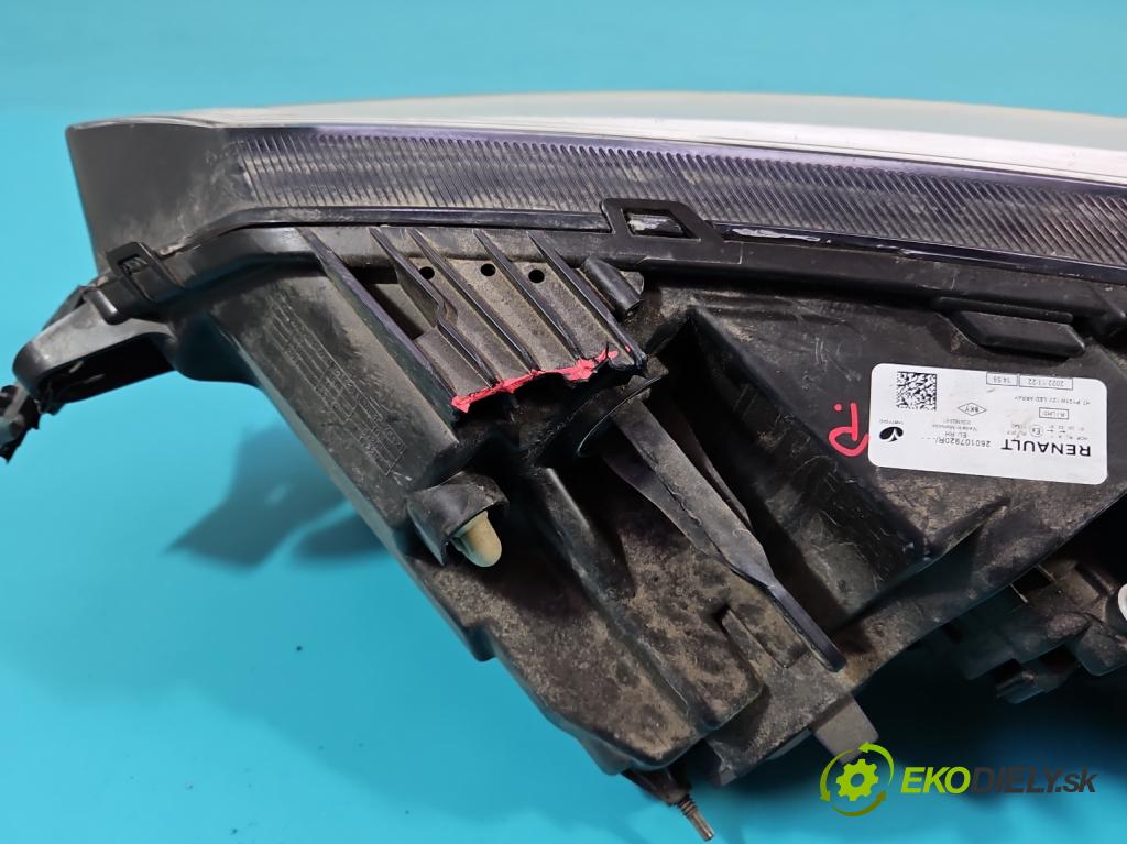 Dacia Sandero III 2020- 1.0 SCe: 91 KM manual 67 kW 999 cm3 5- Reflektor: pravý 260107920R (Svetlo predné pravé)