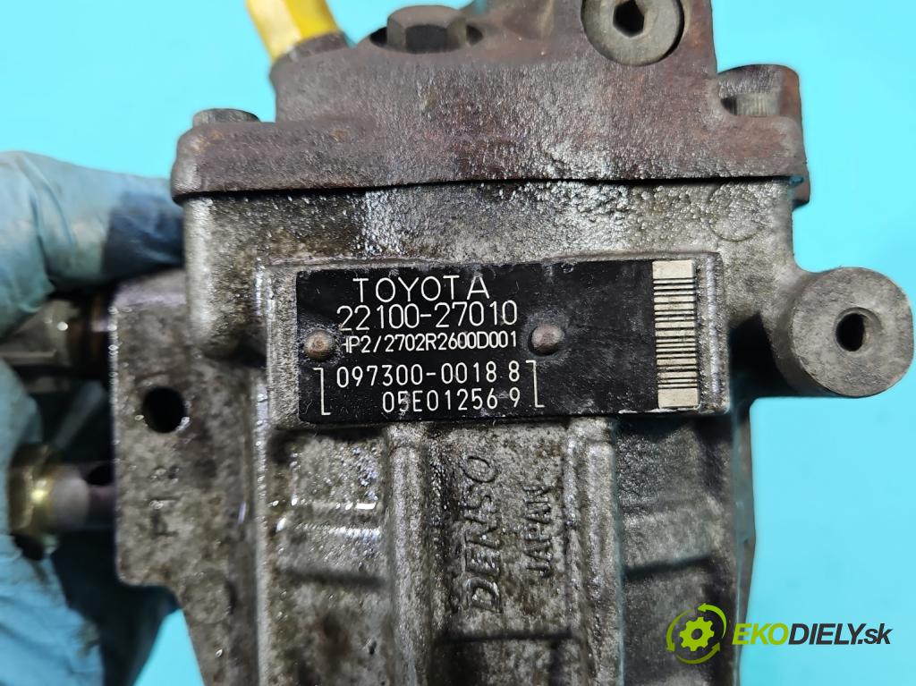 Toyota Corolla E12 2001-2009 2.0 D4D 90 HP manual 66 kW 1995 cm3 5- čerpadlo vstrekovacia 22100-27010 (Vstrekovacie čerpadlo)