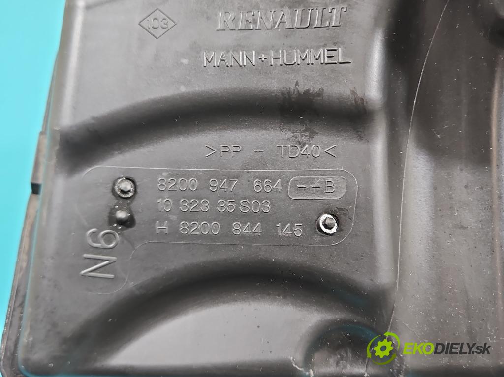 Renault Megane III 2008-2016 2.0 CVT 16V 140 HP automatic 103 kW 1997 cm3 5- obal filtra vzduchu 8200947664B (Obal filtra vzduchu)