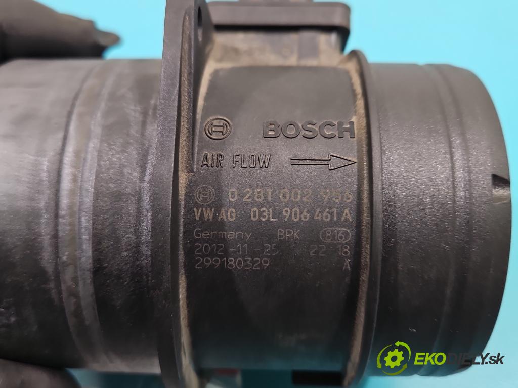 Vw Passat B7 2010-2014 2.0 tdi 140 HP manual 103 kW 1968 cm3 5- průtokoměr: 0281002956 (Váha vzduchu)