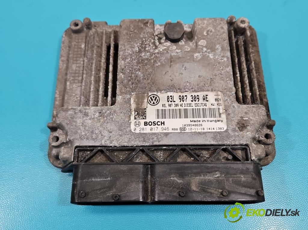 Vw Passat B7 2010-2014 2.0 tdi 140 HP manual 103 kW 1968 cm3 5- riadiaca jednotka motora 03L907309AE