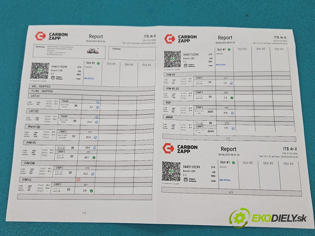 Fiat Doblo II 2010- 2.0 jtd 135 HP manual 99 kW 1956 cm3 5- vstrek 0445110299 (Vstrekovač paliva)