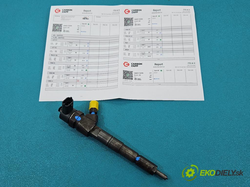 Fiat Doblo II 2010- 2.0 jtd 135 HP manual 99 kW 1956 cm3 5- vstrek 0445110299 (Vstrekovač paliva)