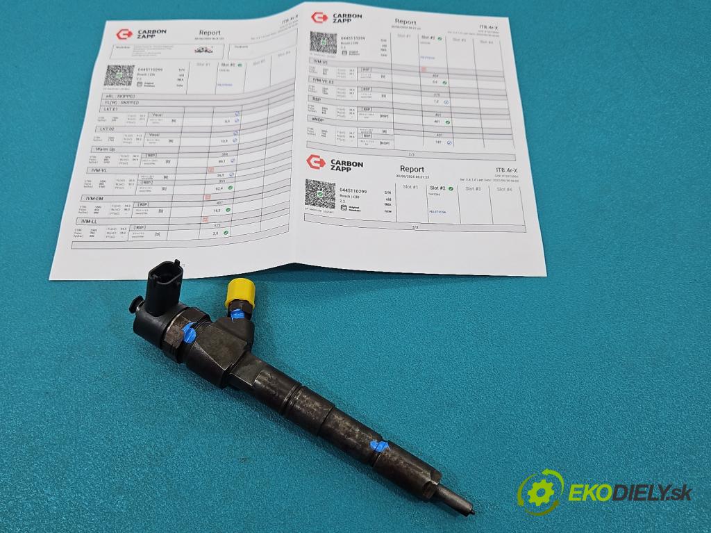 Fiat Doblo II 2010- 2.0 jtd 135 HP manual 99 kW 1956 cm3 5- vstrek 0445110299 (Vstrekovač paliva)