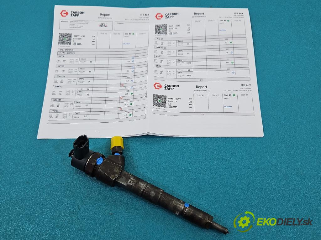 Fiat Doblo II 2010- 2.0 jtd 135 HP manual 99 kW 1956 cm3 5- vstrek 0445110299 (Vstrekovač paliva)