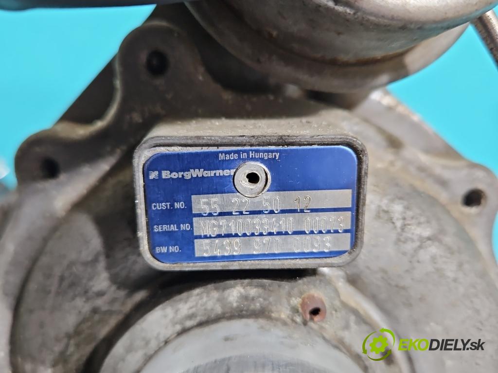 Fiat Doblo II 2010- 2.0 jtd 135 hp manual 99 kW 1956 cm3 5- Turbodmychadlo 54399700093 (Turbodúchadla (kompletní))