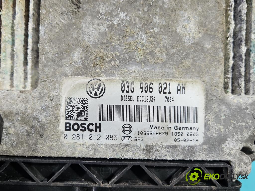 Vw Passat B6 2005-2010 1.9 tdi 105 HP manual 77 kW 1896 cm3 4- riadiaca jednotka motora 03G906021AN