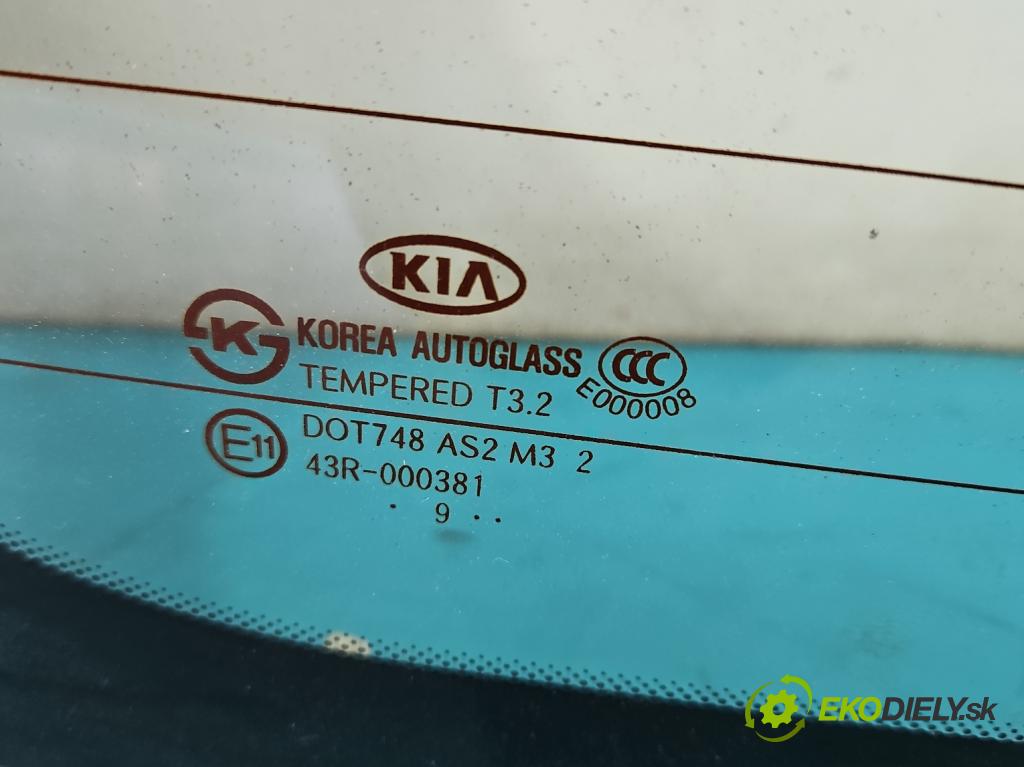 Kia Soul I 2008-2013 1.6 16V 126 HP manual 92,7 kW 1591 cm3 5- sklo zadná  (Sklo zadné)