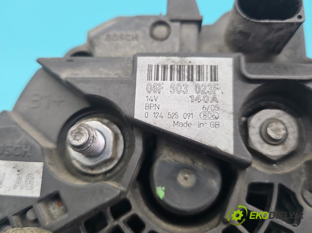 Vw Passat B6 2005-2010 1.9 tdi 105 HP manual 77 kW 1896 cm3 4- Alternator 0124525091 (Alternátor)